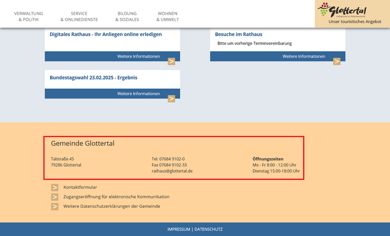 Footer Gemeinde Glottertal